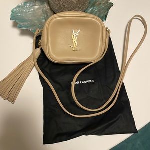 YSL Saint Laurent leather blogger bag